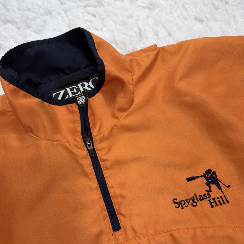 SPYGLASS HILL Mens L Windbreaker Golf Jacket ZERO RESTRICTION Monterey CA Rare!!